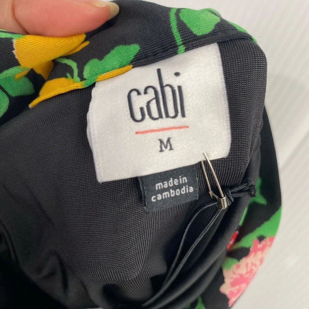 Cabi Midnight Women's Size M Floral Drama‎ Tie-Waist Wrap Skirt.Spring,resorts